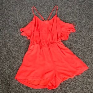 Gianni Bini Neon Orange Romper